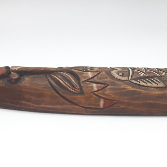 Wooden Indonesian Tribal Mask Wall Hanging - Picture 3 of 10